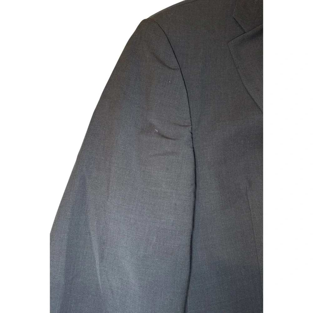 Calvin Klein 2 Piece Wool Suit Mens 42R Charcoal Grey Modern Formal Business‎